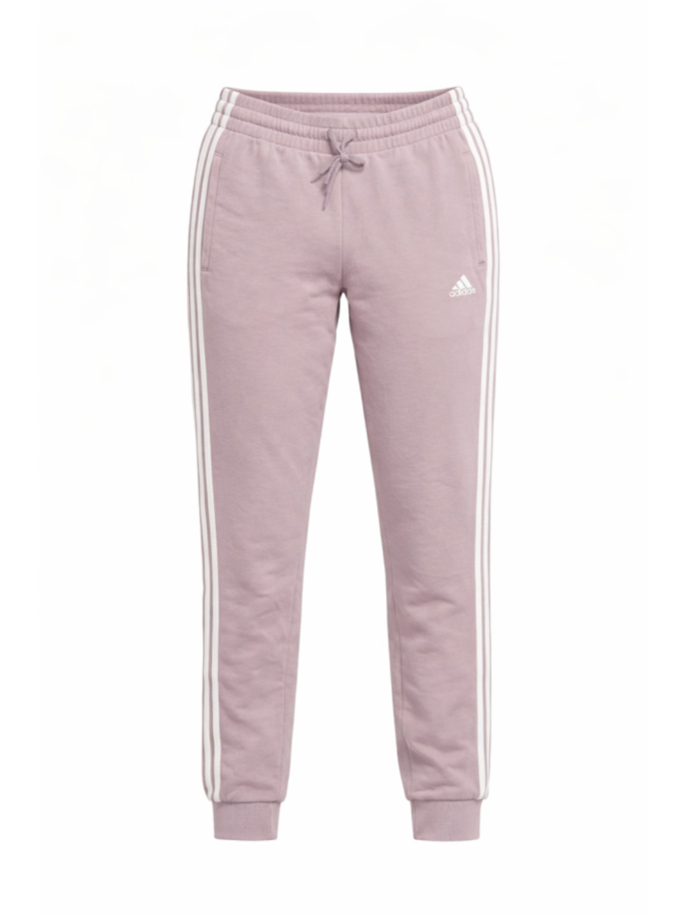 Adidas Women's 3 Stripe Embroidered Logo Lilac Purple/White Jogger Pants SZ L